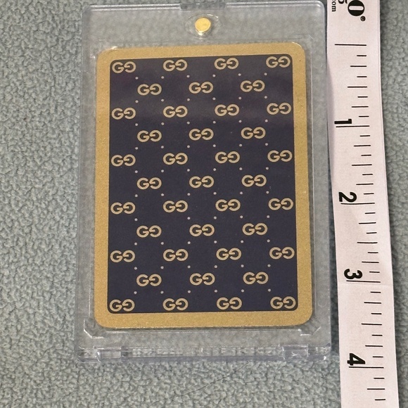 1Gucci playing card 9 of hearts. Navy blue/gold. enclosed case - Picture 4 of 7